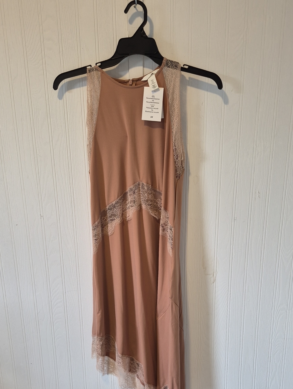 H&M Dusty Rose Lace Slip Dress